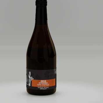 A pour of 2016 Euphoria with label shown on bottle