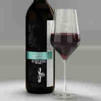 A pour of 2023 Sierra Rose with label shown on bottle